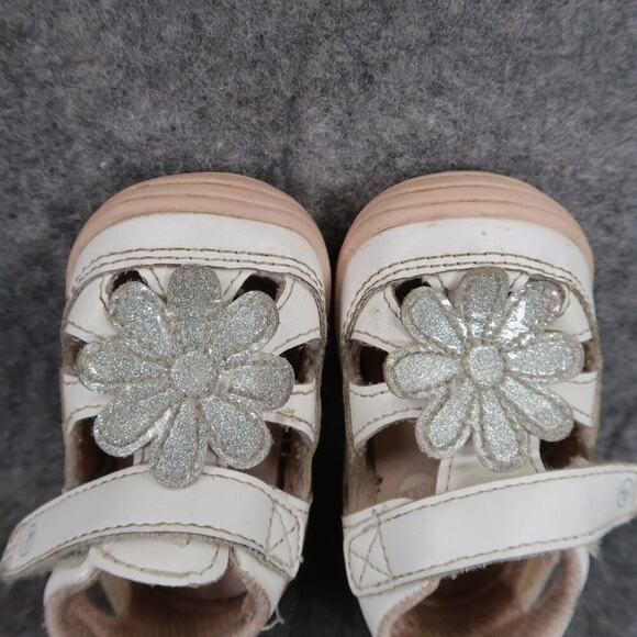 Stride Rite Shoes Infant 3 Surprize Flower Glitter Adjustable Strap Sandal Honey - Picture 9 of 14